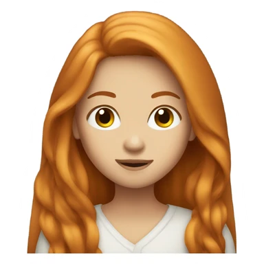 pretty-woman-with-long straigh ginger hair and asian eyes sticker