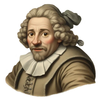 dutch man 17th century ok sign sticker