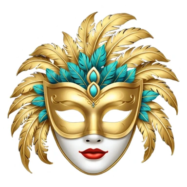 venecian mask sticker