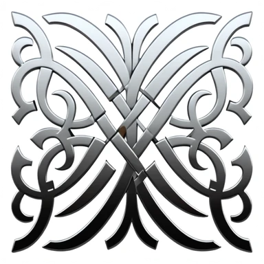 sorayama trible pattern chrome glossy sticker