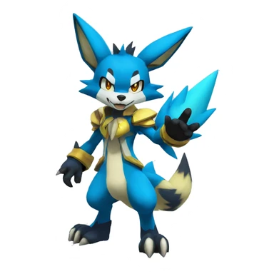 Lucario-Zeraora full body sticker