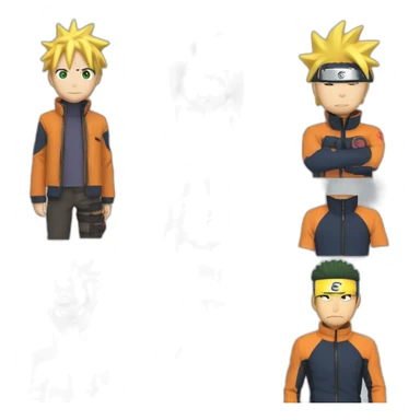 la fusion entre un kraken mignon et naruto sticker