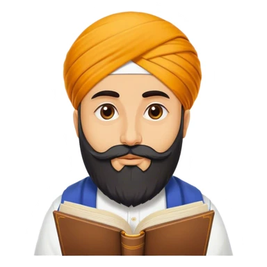 sardar reading gurbani sticker