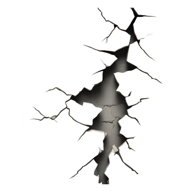 crack in wall sticker