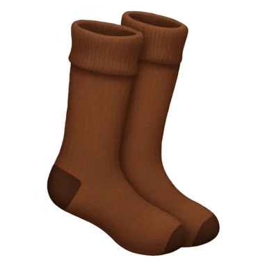 Cozy brown socks aesthetic sticker