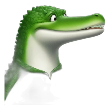 pinguin disguise as a crocodile sticker
