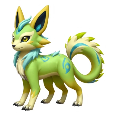  Exotic Tropical Meloetta-Zygarde-Zeraora-Renamon-Protogen-Palkia-hybrid-fusion-Fakémon-creature, full body sticker