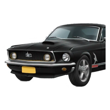 Black mustang  sticker