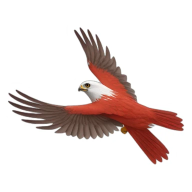 the red falcon is flying sticker