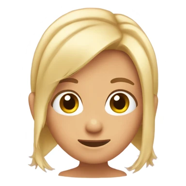 blushing while putting hair behind ear sticker