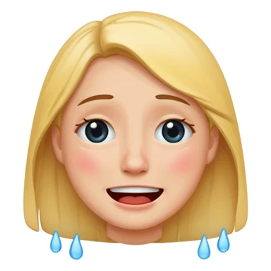 Crying but smiling sticker