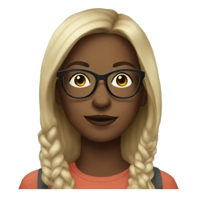 realistic girl outdoors with glasses sticker