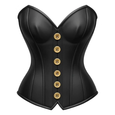 corset black leather with ysl-shaped buttons sticker