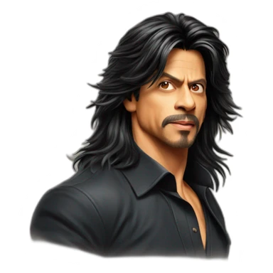 shahrukh khan long hairs sticker