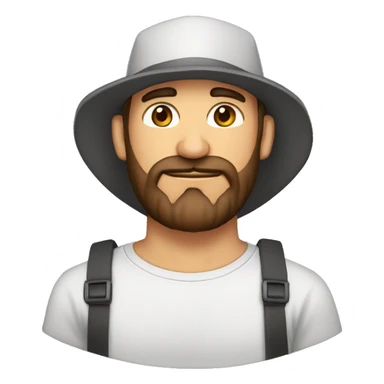 Hombre trigueño fuerte de 30 años con barba y gorra ojos cafes  sticker