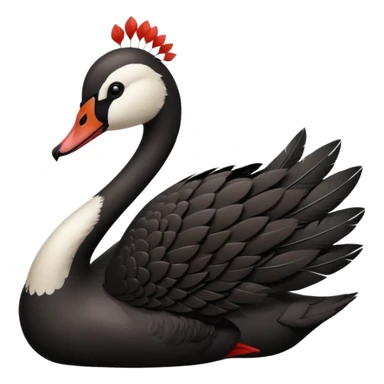Black swan emoji sticker