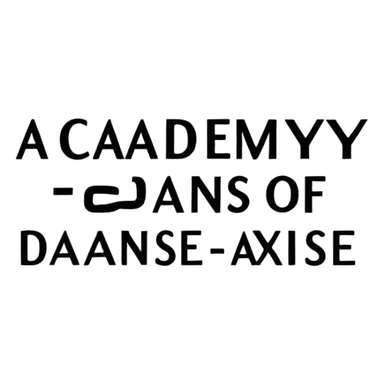 Rectangle that says "Academy of Danse" sticker