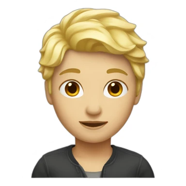 short blond hair developer sticker