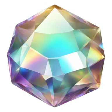 56-carat iridescent diamond crystal cluster sticker