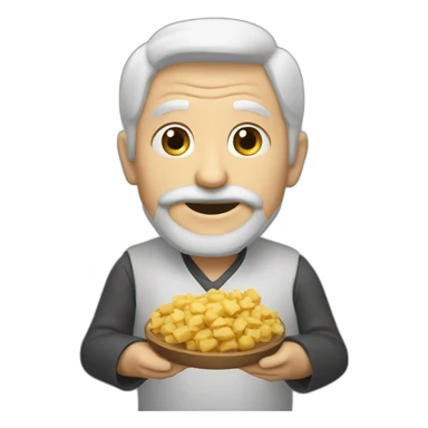 Alter Mann mit Glatze sticker