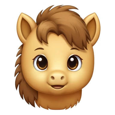 pony being brushed sticker