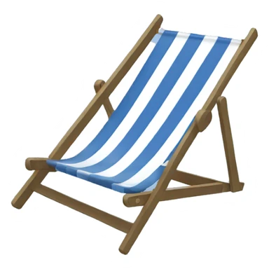 deck chair blue and white stripe sticker