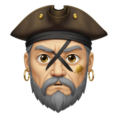 Irritated pirate sticker