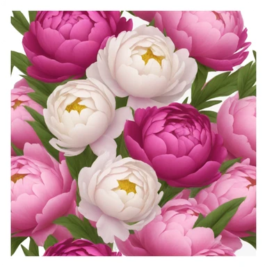 Peonies bouquet sticker