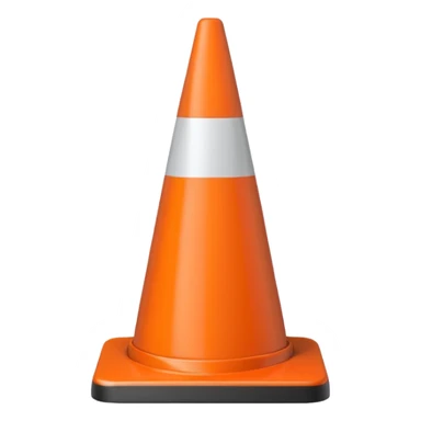 Warning Cone black sticker