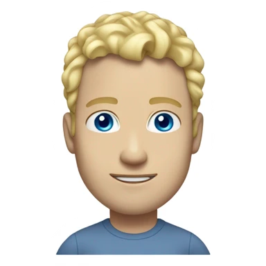 full body standing light curl blonde 30yo man blue eyed pale skin sticker