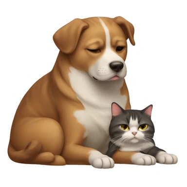dog cat ZZZ sticker