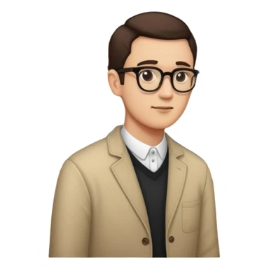 a person looking at art in a museum sticker