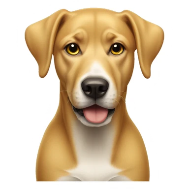 Dog with yellow bone in mouth sticker