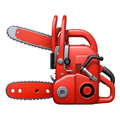 Small chainsaw, horror anime style, cartoon emoji, no background sticker