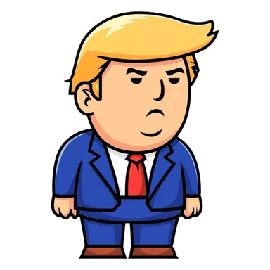Donald Trump silhouette with black background sticker