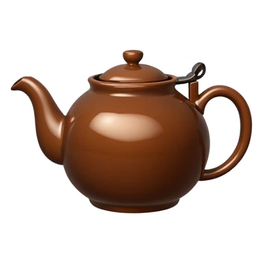 brown tea pot sticker