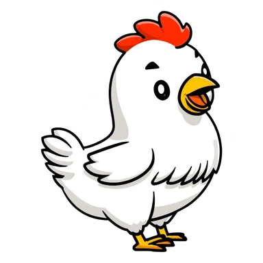 creeper on a chicken sticker