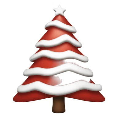 Red and white Christmas tree  sticker