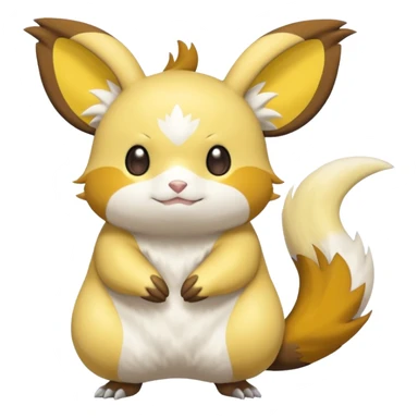 Raichu-Emolga-Pachirisu-Cacomistl-Fakemon-hybrid-creature (full body) sticker