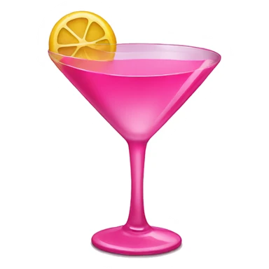 Pink martini glass  sticker