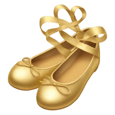 Gold ballerina shoes sticker