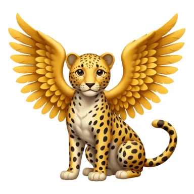 Leopard with wings sticker