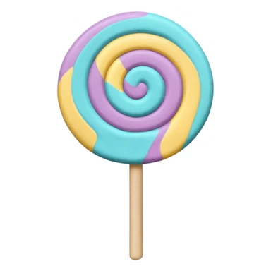 lollipop, claymation style, matte plasticine, pastel colors, visible fingerprints sticker