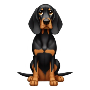 black and tan coonhound sticker