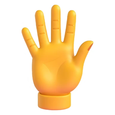 call hand emoji with hands in golden color sticker