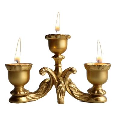 Vintage gold candle holder for 5 candles  sticker