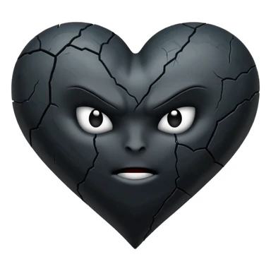 evil black heart sticker