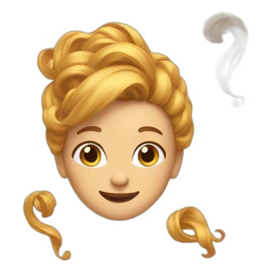 twirling hair sticker