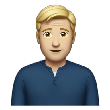 White man dark blue outfit sticker