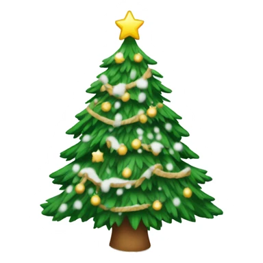 Christmas tree with snow and garland  sticker